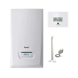 Système de chauffage et de climatisation domestique Hermann Saunier Duval ThemaFast 4 à condensation 30 kW avec ERP pour méthane ou GPL, y compris kit Fumi - Product Image 1