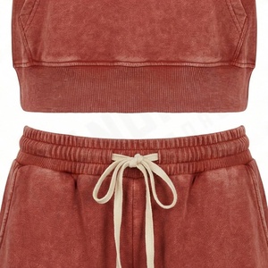 Sudadera con Capucha de Alta Calidad Hecha a Medida para Mujer, Estilo Informal, Ligera, Lavada al Ácido, con Bolsillo Tipo Canguro, para Fitness - Product Image 5