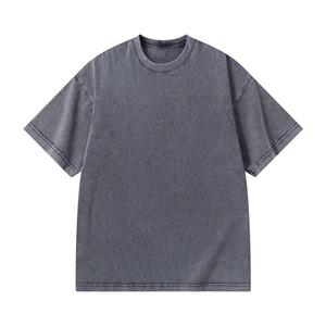 T-shirt vintage délavé à l'acide pour homme, qualité OEM supérieure, 100 % coton, logo personnalisé, épaules tombantes, manches courtes, tailles disponibles - Product Image 6