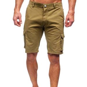 Nuevo Slim Fit hombres táctico Cargo corto entrenamiento transpirable Multi bolsillos caqui pantalones cortos Cargo pantalón bolsillo cómodo corto - Product Image 4
