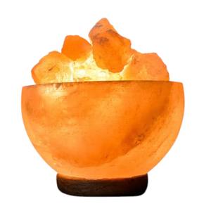 Bol à feu écologique de l'Himalaya de Sian Enterprises Technique sculptée Feng Shui fabriquée à la main avec des morceaux de sel brut léger - Product Image 5