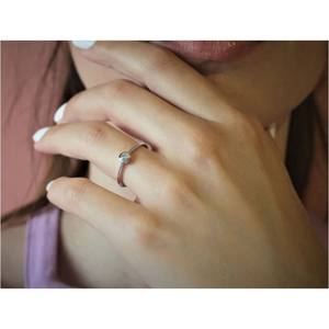 10K oro laboratorio cultivado diamante boda banda laboratorio diamante joyería corte redondo diamante banda compromiso anillo bisel banda redonda - Product Image 2