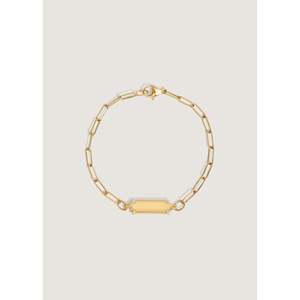 Pulsera de dijes fina Harlow Oval Pav ID - Product Image 1
