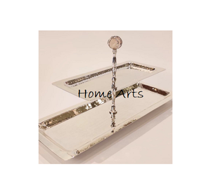 Serveur en acier inoxydable et fer Serveur de desserts en chocolats de taille et de forme personnalisées avec 2 niveaux de fabrication en Inde - Product Image 5