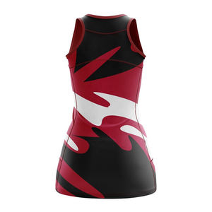 Robe de netball de sport pour femmes au design original Uniforme de netball cool en taille adulte en polyester - Product Image 3