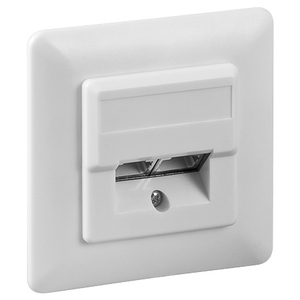 Presa di rete Cat.5e 2xRJ45 a incasso bianco alpino - Product Image 1