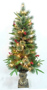 Realistic Small Standing Christmas Trees in Pot 45-120cm <b>Pinecone</b> LED & Artificial Style Xmas Trees Wholesale - Product Image 5