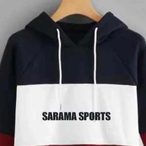 Ventes en gros de sweats à capuche en coton lourd à manches longues avec doublure en sergé et épaules tombantes de haute qualité avec poches pour hommes - Product Image 2