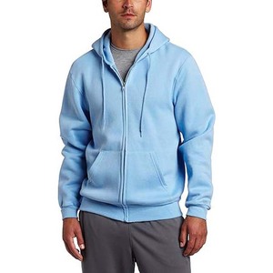 Vente en gros de vêtements d'hiver pour hommes, sweat à capuche léger à fermeture éclair, polaire à fermeture éclair complète, écologique, respirant, solide avec logo personnalisé - Product Image 5