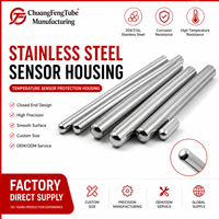 Boîtier de sonde de température en acier inoxydable poli à extrémité fermée de précision, connectivité par soudage, résistance à la corrosion pour usage industriel