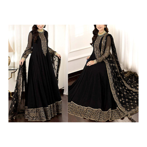 Superbe qualité élégante Offre Spéciale pakistanaise indienne femmes Shalwar Kameez robe en soie été pelouse costumes pour dames - Product Image 4