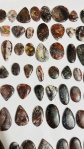 Colgante suelto multicolor hecho a mano de ágata de encaje loco Natural de grado AAA personalizable para la fabricación de joyas lote a granel al por mayor - Product Image 3