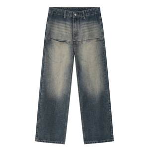 กางเกงยีนส์ขายาวสำหรับผู้ชายกางเกงยีนส์ซักกรดกางเกงลำลองทรงหลวมสำหรับ2025 - Product Image 6