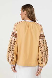 Nouveau chemisier femme chemises 2025 automne décontracté Vintage tissé à manches courtes été hiver blanc bleu - Product Image 2