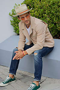 รถจักรยานยนต์หนังแท้เจาะรูหนังธรรมชาติสีดำมีสไตล์แจ็คเก็ตรถจักรยานยนต์หนังแท้ป้องกันสำหรับนักขี่จักรยานแจ็คเก็ต - Product Image 3