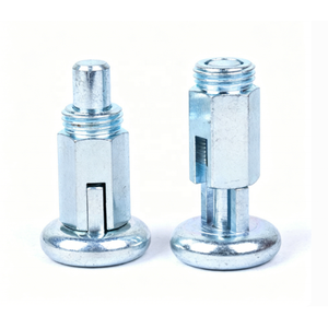 Goupille de positionnement à ressort en métal zingué ISO pour vis, bouton de blocage rapide autobloquant, poussoir, ressort de fixation soudé - Product Image 1