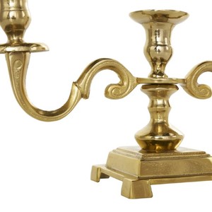 Candelabro enrollado de aluminio dorado, pieza decorativa para el hogar para exhibición simultánea de velas, hecho de metal duradero - Product Image 3