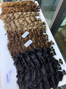 Extensiones de Cabello Vietnamitas al Por Mayor, 100 Gramos, Estilo Rizado Súper Doble, Color Negro, Longitud 55cm - Product Image 4