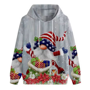 Men's Hoodies Custom Christmas logo Fashion Sweatshirt Cotton Neck Long Sleeve Christmas Hoodies - Product Image 1