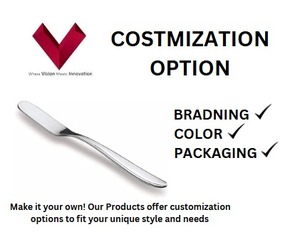Cuchillo de mantequilla y esparcidor de acero inoxidable con logotipo personalizado, elegantes cuchillos de mesa PARA CENA - Product Image 3