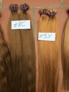 Extensiones de cabello Remy brasileño súper doble dibujado, cabello humano virgen a granel recto teñido de Color claro en todos los colores - Product Image 3
