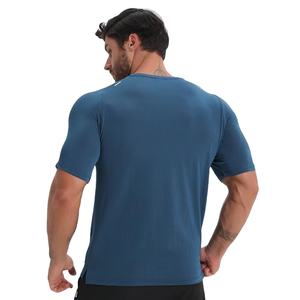 Comfortable Custom Short Sleeve T <b>Shirt</b> Slim Fit Reflective Strip Gym <b>Shirts</b> <b>Men</b> Dry Fit Athletic T <b>Shirt</b> - Product Image 4