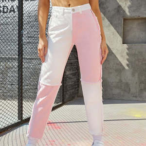 Pantalon pour femmes au design personnalisé Vente en gros Tissu jean skinny droit pour femmes - Product Image 3