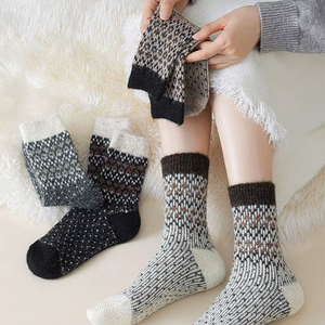 Men's Merino Wool Anti-Bacterial Digital Print <b>Socks</b> Cozy Warm Breathable Crew <b>Moisture</b> Wicking Winter Outdoor Hiking - Product Image 4