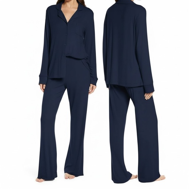 Custom Organic Cotton Women Pyjamas Soft Homewear Eco Friendly Loungewear Women Pajamas Set