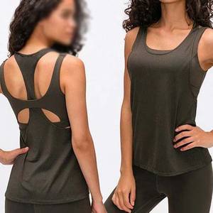 Coton/fibre de bambou solide débardeurs grande taille femmes jaune vêtements de sport Jersey chemise coupe régulière sans manches haut court Pakistan 2025 - Product Image 4