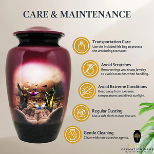 Urnes funéraires personnalisées Urnes commémoratives haut de gamme en 4 tailles, capacité de 220 cu en aluminium étanche, souvenir à graver et urnes pour adultes - Product Image 4