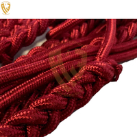 Cordon en macramé enduit avec logo personnalisé, haute qualité, 220g, 100% nylon élastique, prix de gros, cordons d'épaule, uniformes, sacs, fil doré
