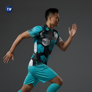 ชุดยูนิฟอร์มฟุตบอล โพลีเอสเตอร์ 100% คอกลม พิมพ์ลายด้วยความร้อน ชื่อทีม/ชื่อผู้เล่น หมายเลข แบบยูนิเซ็กซ์ กางเกงขาสั้น ระบายอากาศได้ดี - Product Image 2