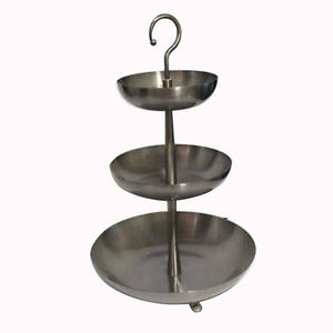 Support à gâteaux et fruits en bois de manguier, design personnalisé, aspect traditionnel, multifonctionnel, à 2 niveaux, prix de gros - Product Image 4