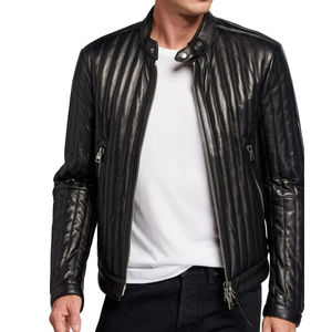 Veste en cuir légère pour homme Veste en cuir durable décontractée et simple pour homme Veste en cuir coupe-vent tendance - Product Image 4