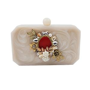 Pochette artisanale indienne multicolore en résine personnalisée pour femmes - Product Image 4