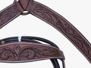 Selle de cheval occidentale en cuir de couleur marron 100%, ensemble de sacoches de cheval à baril occidental avec accessoires assortis - Product Image 2