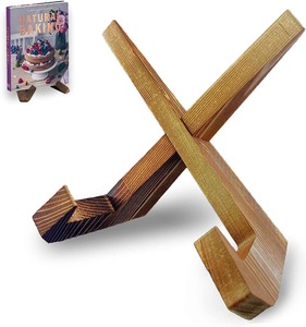 Chef's Multi-Angle Recipe Stand Premium Bamboo Cookbook Holder with Page Clips and Tablet Slot for Kitchen <b>Baking</b> <b>Cooking</b> - Product Image 6