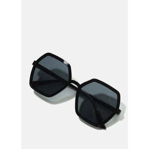 Occhiali da Sole A+ con Lenti Sfumate Nere, Montatura Sottile Bianca e Rossa, Design Geometrico alla Moda, Lenti in Vetro TAC UV400, Personalizzabili in PC - Product Image 1