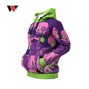 Sweat à capuche surdimensionné en polaire coloré de haute qualité 100% polyester avec impression de logo personnalisé, sweat à capuche épais et lourd - Product Image 2