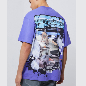 เสื้อยืดโอเวอร์ไซส์วินเทจทรงหลวมสำหรับผู้ชาย, เสื้อยืดทรงหลวมทรงหลวมคอตตอนทรงหลวม - Product Image 2