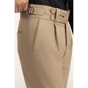 Pantalones Gurkha Clásicos de Lino 100% Algodón, Ligeros, con Estampado de Camuflaje, Bolsillos Tipo Cargo, Cierre de Cremallera y Pliegues, Talla XL - Product Image 1