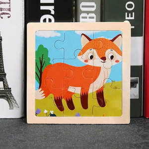 Educational <b>3D</b> DIY <b>Jigsaw</b> Puzzle Wood and Plastic Pedagogical Toy for Babies Pegged Puzzles - Product Image 6