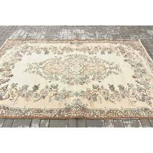 Turkish Rug, Large 5.7x9.4 ft Rug, <b>Brown</b> Ombr Rug - Product Image 3