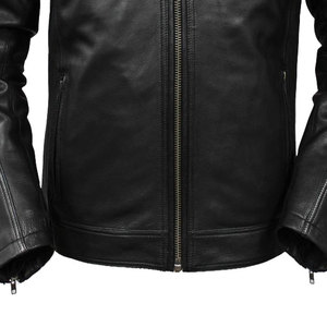 Nueva chaqueta de invierno ligera para hombre más vendida, estilo de cuero de moto personalizado con tela de lona para actividades al aire libre - Product Image 4
