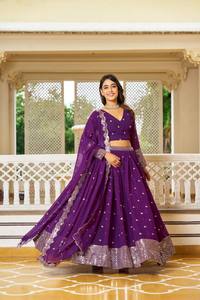 Designer Wedding Wear Lehenga Choli And Dupatta With <b>Embroidery</b> Sequence Work - Product Image 2
