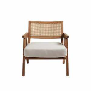 Chaise longue légère Rosween, design moderne minimaliste, confort, bois de teck massif, pour l'extérieur, pour les hôtels, les patios et les restaurants - Product Image 1