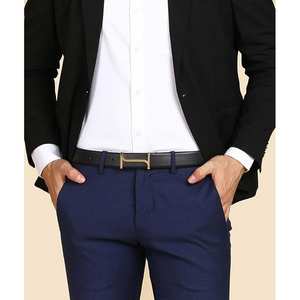 Cinturón de cuero duradero de alta calidad para ropa informal Cinturón de cuero genuino duradero con diseño elegante - Product Image 6