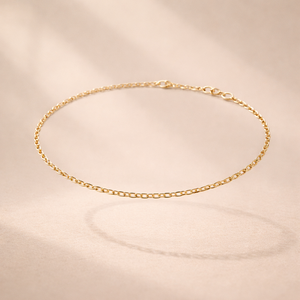 Chakralume Women's 925 Sterling Silver Finish Oval Cable Chain <b>Anklet</b> Rose <b>Gold</b> Plated Ball Pattern Party Jewelry OEM 1 Pair - Product Image 1