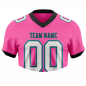 Camiseta de práctica de fútbol americano al por mayor con nombre de equipo y camiseta de malla de fútbol transpirable cosida con número - Product Image 4